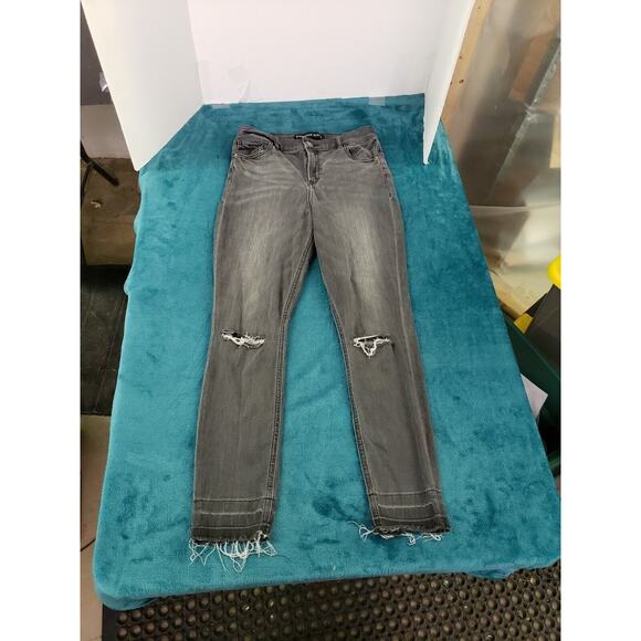 Express Jeans Sz 8 Womens Black Ankle Legging Ladies Stretch Denim Pants - Picture 2 of 10